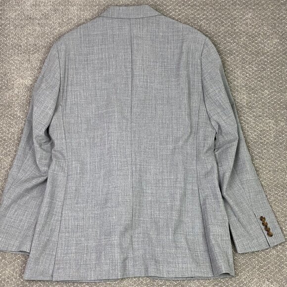 J. CREW Voyager Sport Coat Blazer Men's 44R Fits Slim Gray Thompson Wool - Picture 4 of 15